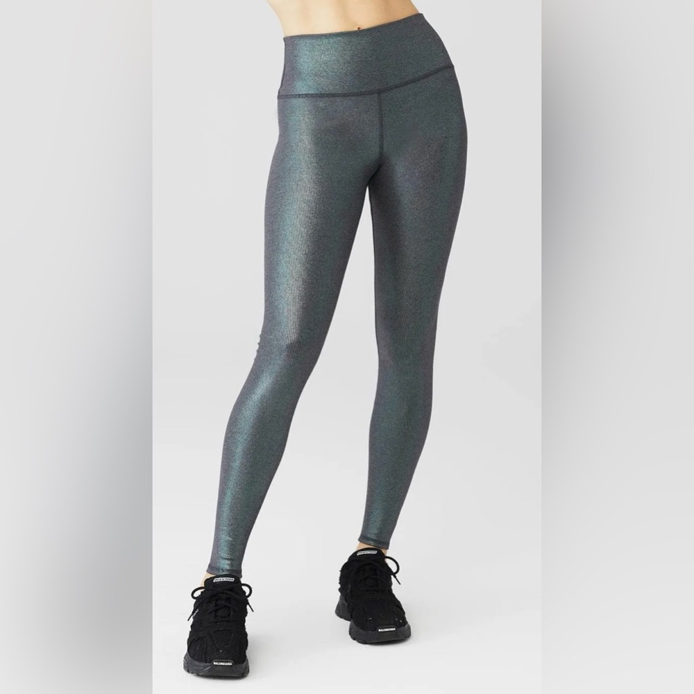 ALO Yoga Gray High-Waisted Leggings